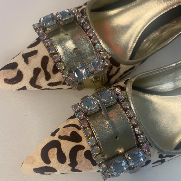 Karen Millen England brand new pony skin heels, authentic leather. Size 38 -7.5 - Picture 2 of 4